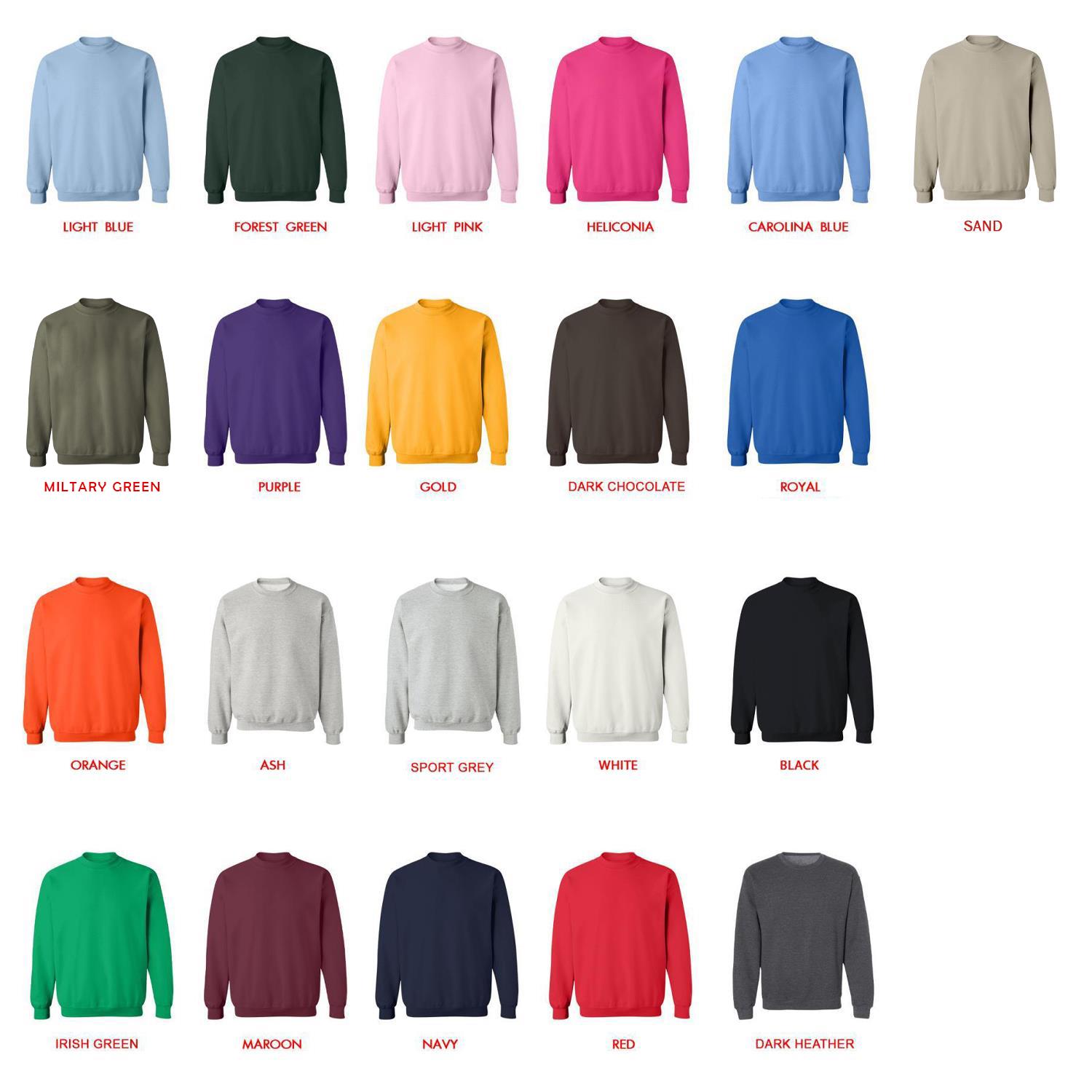 sweatshirt color chart - Rick and Morty UK Store