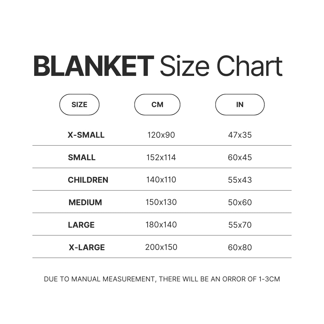 Blanket Size Chart - Rick and Morty UK Store