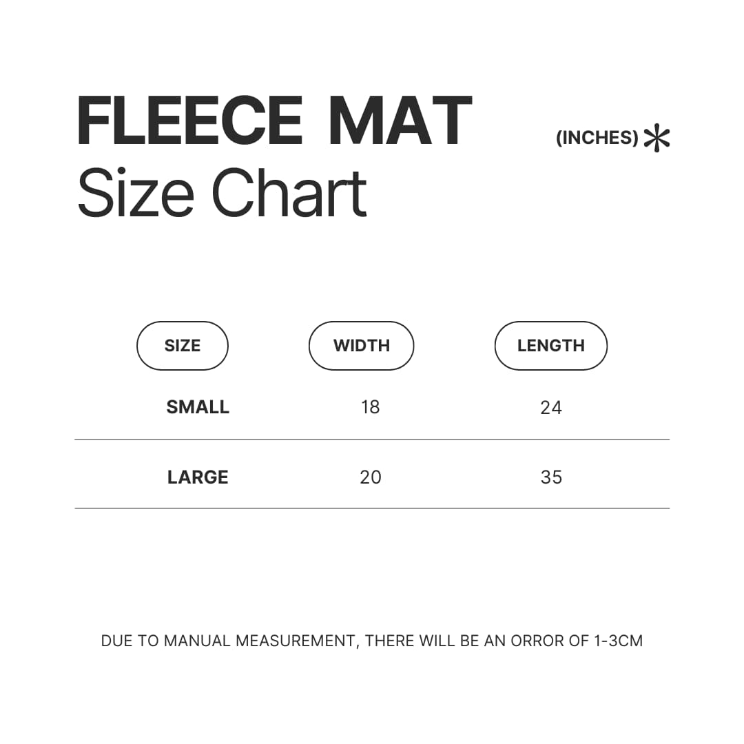 Fleece Mat Size Chart - Rick and Morty UK Store